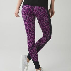 Lululemon Drop it Like it's Hot Pink Cheetah Pants